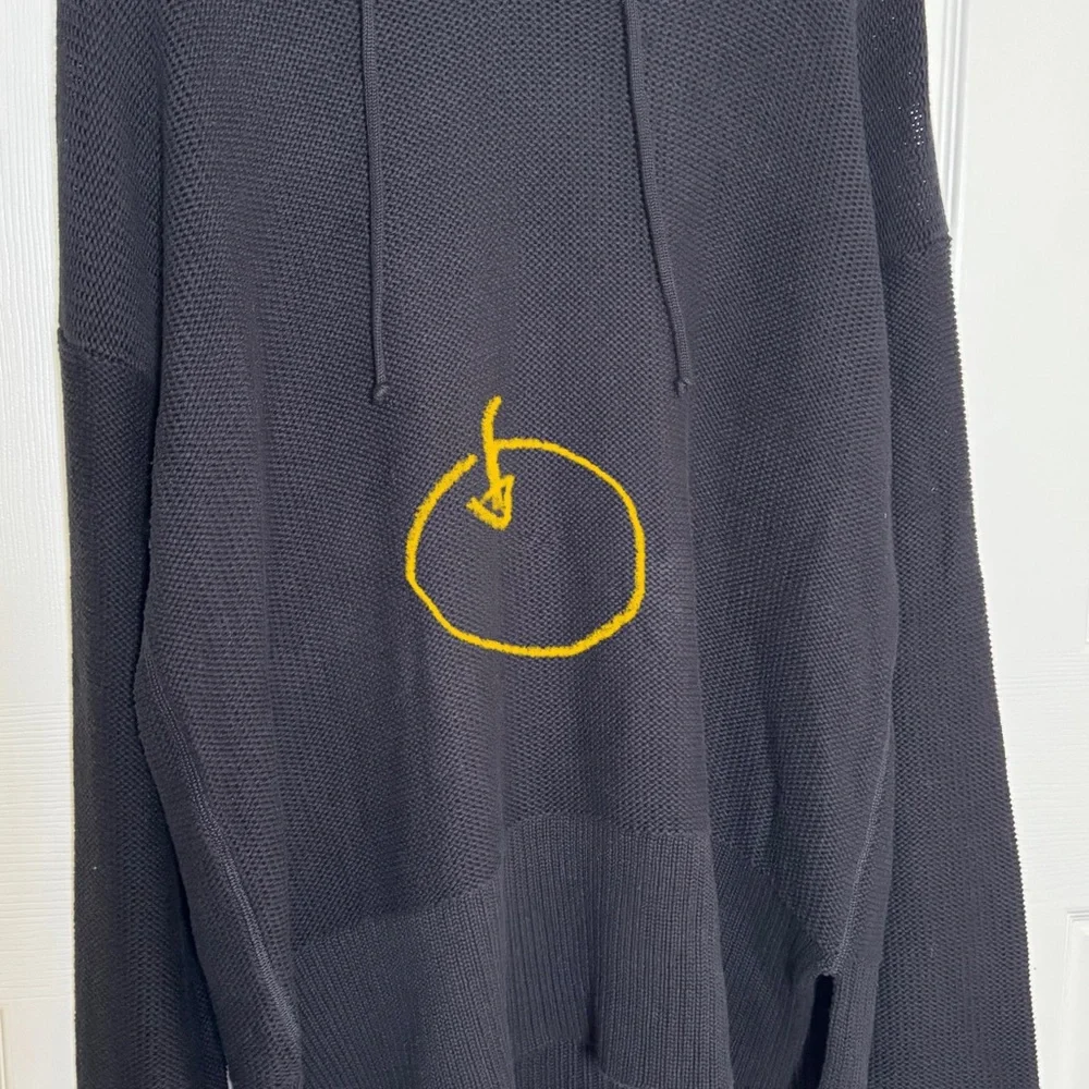 T by Alexander Wang Black Hooded Sweater Size M Oversize